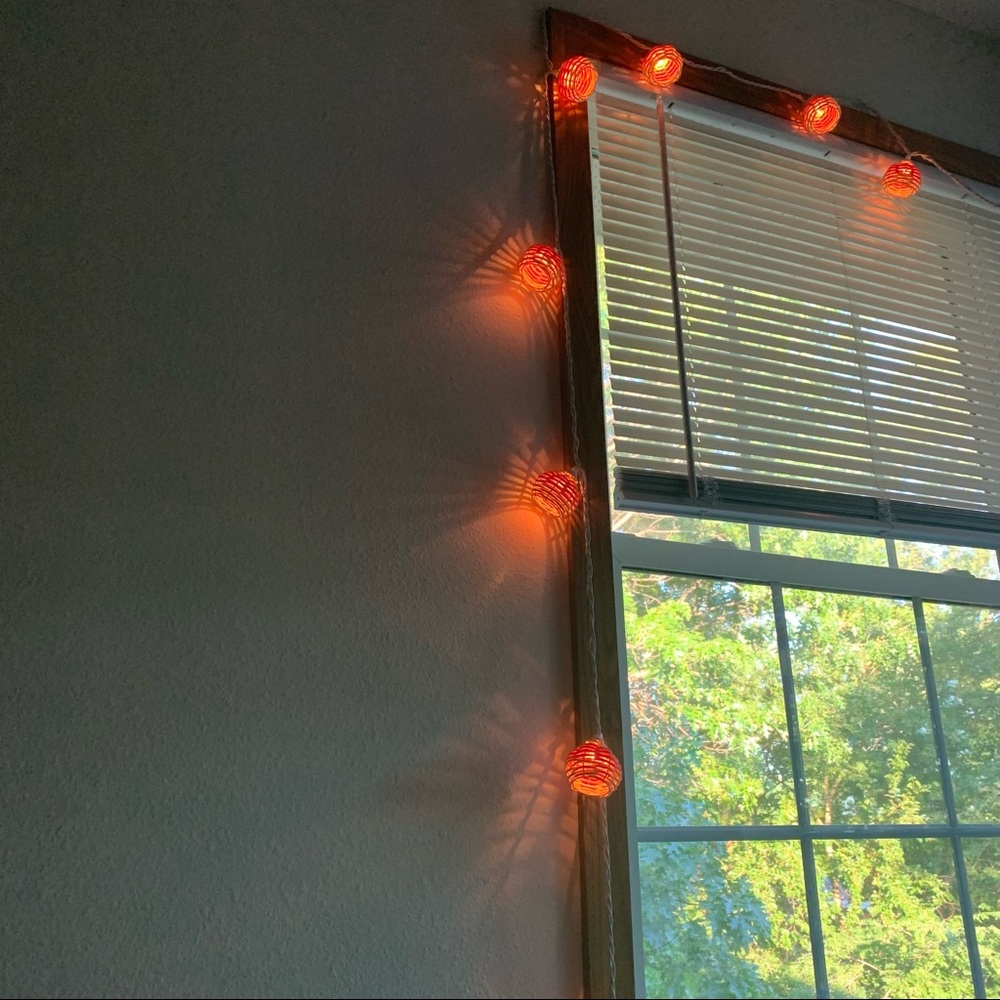 Orange decor strand lights